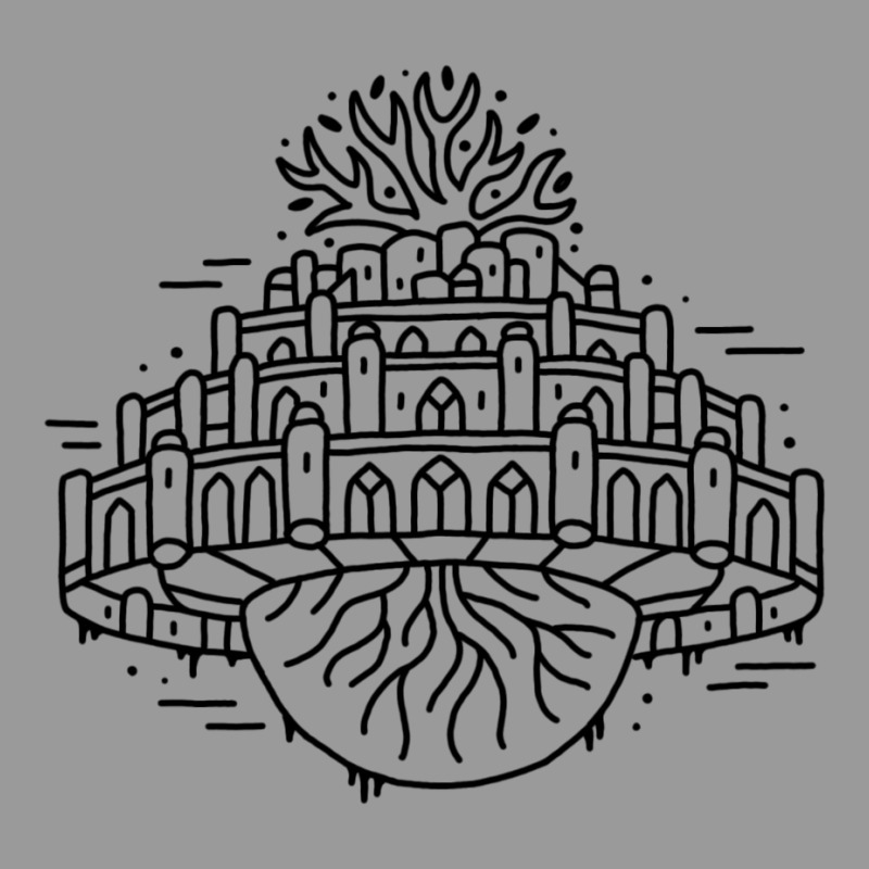 Castle In The Sky (studio Ghibli)   Black Outline Graphic T-shirt by mokongmnord | Artistshot