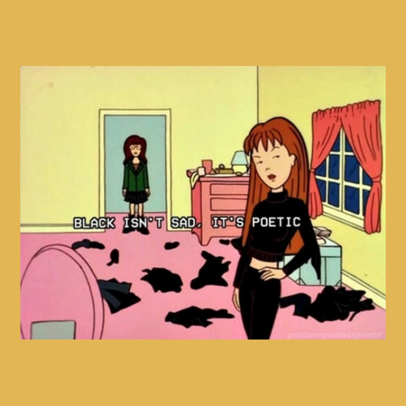 Black Isnx27t Sad Itx27s Poetic Daria Poster Vintage Hoodie And Short Set | Artistshot