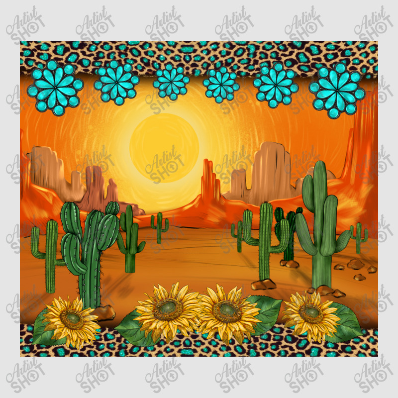 Western Sunset Cactus Sunflowers Gemstones Leopards Exclusive T-shirt | Artistshot