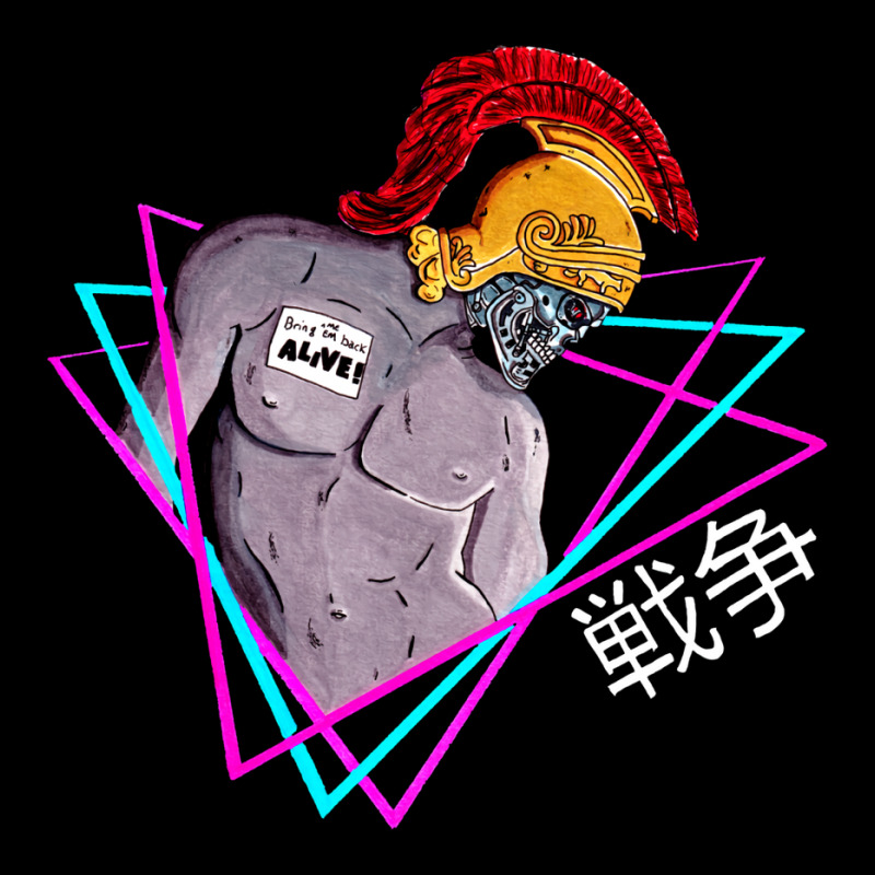 Cyborg Roman Soldier Vaporwave Cropped Hoodie by anunerazb | Artistshot