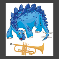 Dinosaur Playing Trumpet Funny Good Dinosaur Trumpet Lovers Cute Blue Vintage T-shirt | Artistshot