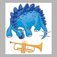 Dinosaur Playing Trumpet Funny Good Dinosaur Trumpet Lovers Cute Blue Hoodie & Jogger Set | Artistshot