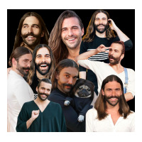 Jonathan Van Ness Jvn Sticker Packs Montage Collection Cool Crazy Cute Men's 3/4 Sleeve Pajama Set | Artistshot