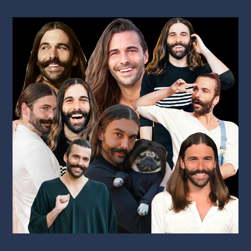 Jonathan Van Ness Jvn Sticker Packs Montage Collection Cool Crazy Cute Men Denim Jacket by prdoeldara | Artistshot