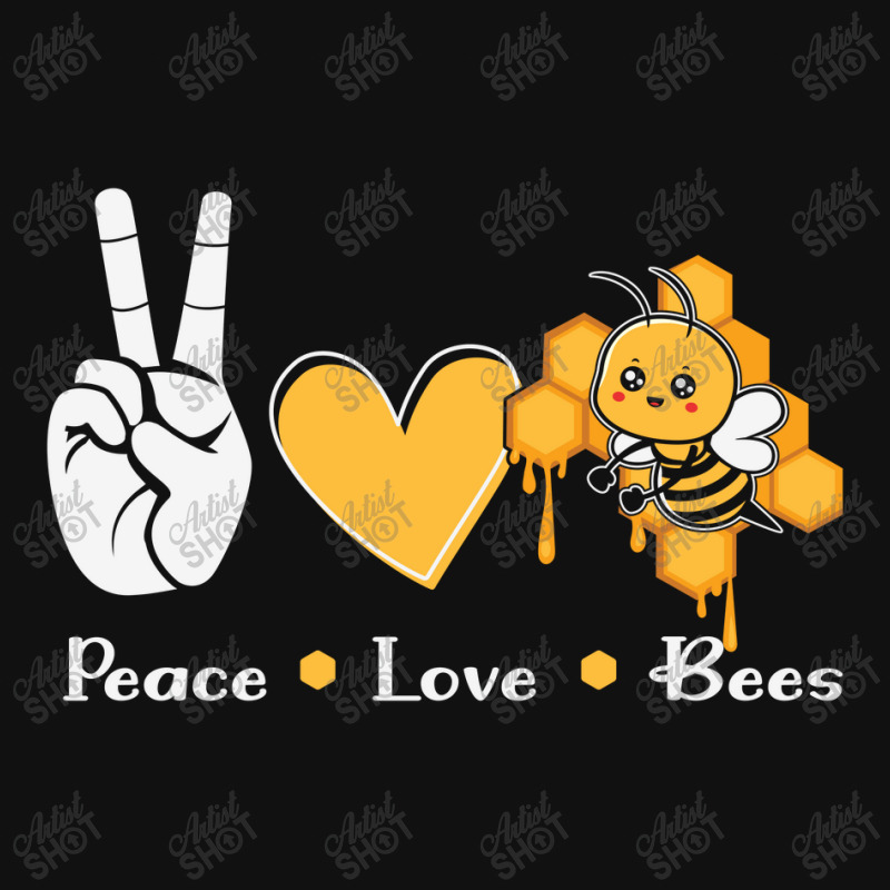 Peace Love Bees Accessory Pouches | Artistshot