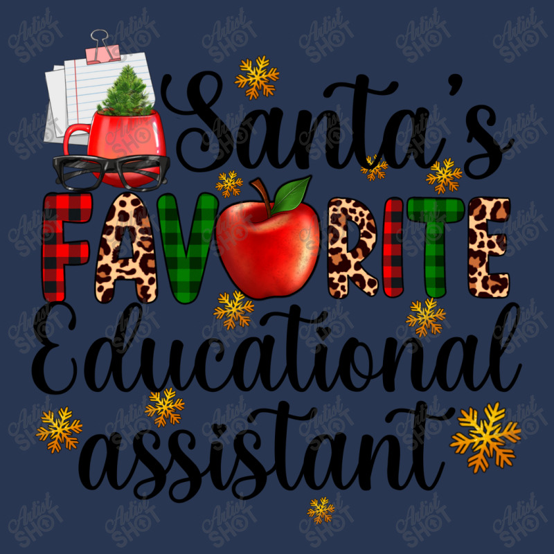 Santa's Favorite Educational Assistant Men Denim Jacket | Artistshot