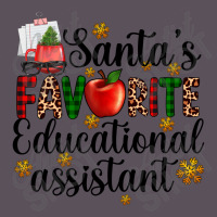 Santa's Favorite Educational Assistant Vintage Hoodie And Short Set | Artistshot