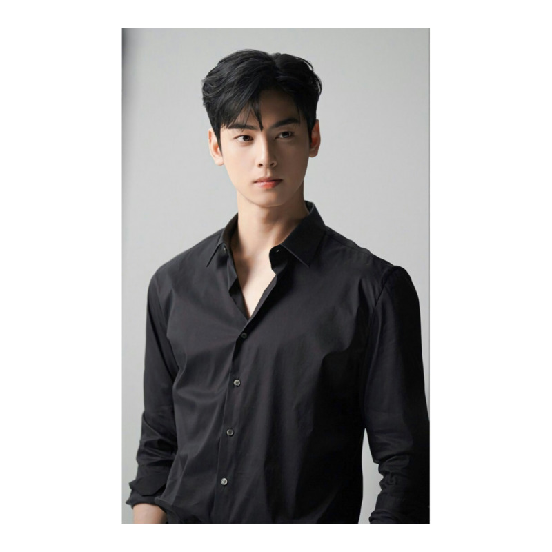 Cha Eunwoo   Handsome Photoshoot V-Neck Tee by mannoakciu | Artistshot