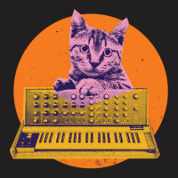 Cool Cat Synthesizer Music Producer Design T-shirt | Artistshot