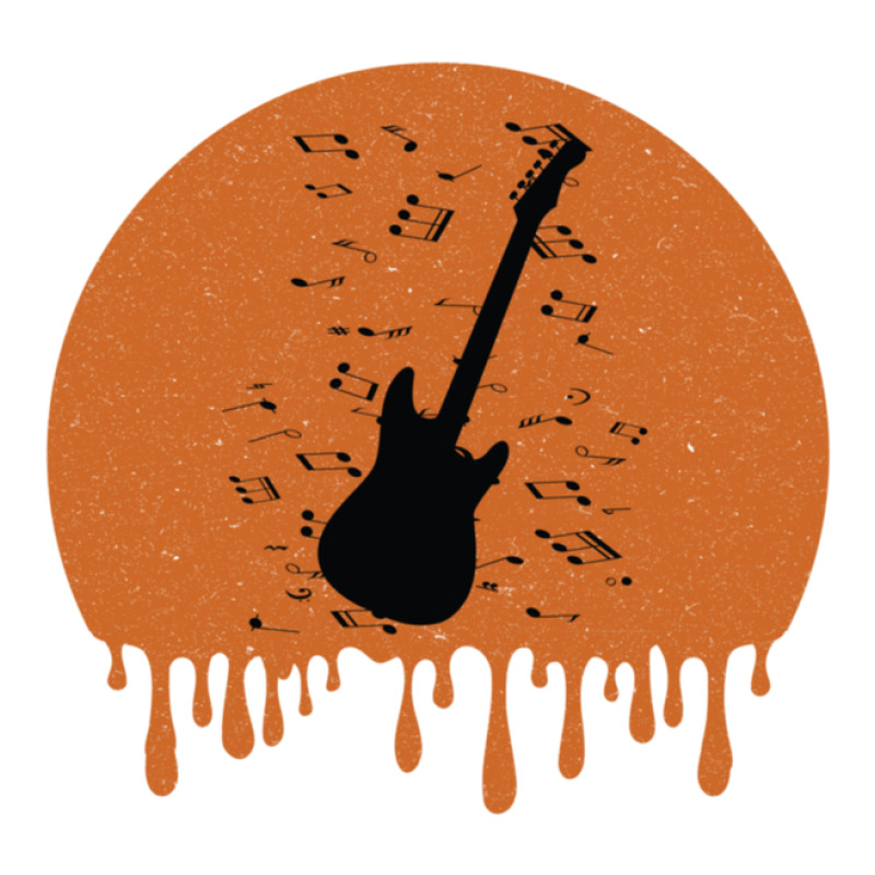 Retro Bass Guitar Dripping Sticker | Artistshot