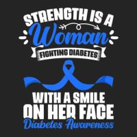 Woman Fighting Diabetes Warrior Diabetic Diabetes Awareness 3/4 Sleeve Shirt | Artistshot