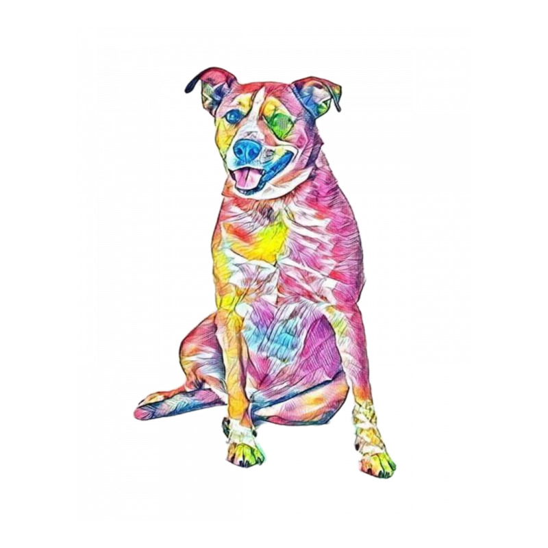 Happy Large Mixed Breed Dog S Sticker | Artistshot