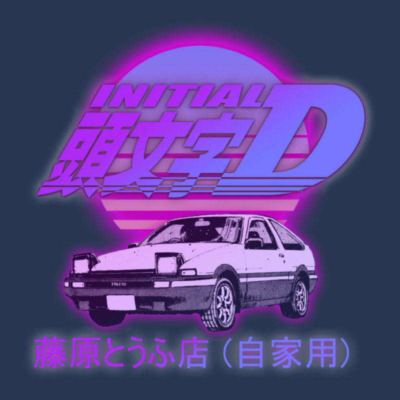 Initial D Ae86 Retro Synthwave Men Denim Jacket by pernerdhiwary | Artistshot