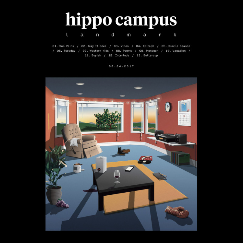 Hippo Campus   Landmark (2017) Music Album Cover Poster Men's 3/4 Sleeve Pajama Set | Artistshot