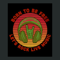 Rock Live  Green Headphone Women's Triblend Scoop T-shirt | Artistshot