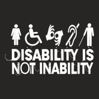 Disability Awareness Apparel Disability Is Not Inability T Shirt Ladies Fitted T-shirt | Artistshot