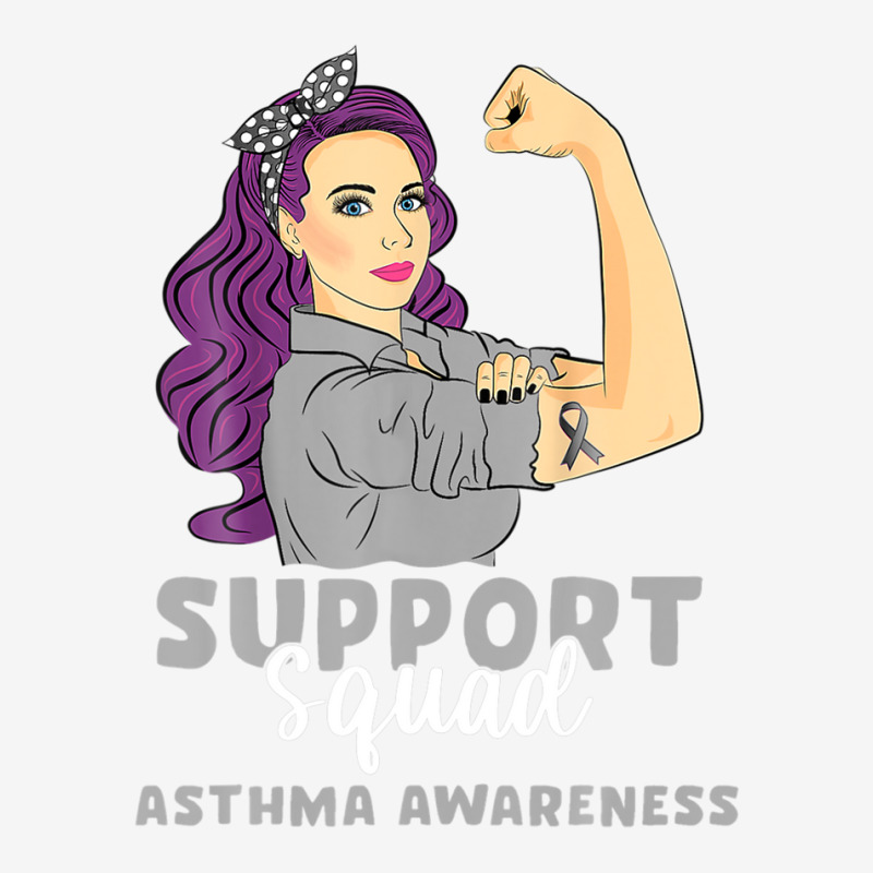 Support Squad Grey Warrior Asthma Awareness Women Adjustable Cap | Artistshot