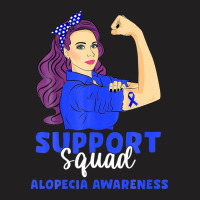 Support Squad Blue Warrior Alopecia Awareness Women T-shirt | Artistshot