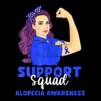 Support Squad Blue Warrior Alopecia Awareness Women Adjustable Cap | Artistshot