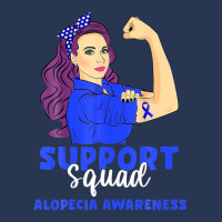 Support Squad Blue Warrior Alopecia Awareness Women Men Denim Jacket | Artistshot