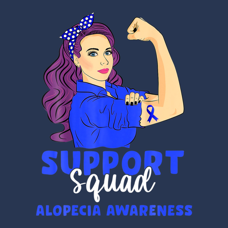 Support Squad Blue Warrior Alopecia Awareness Women Men Denim Jacket | Artistshot