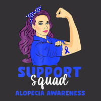 Support Squad Blue Warrior Alopecia Awareness Women Vintage Short | Artistshot