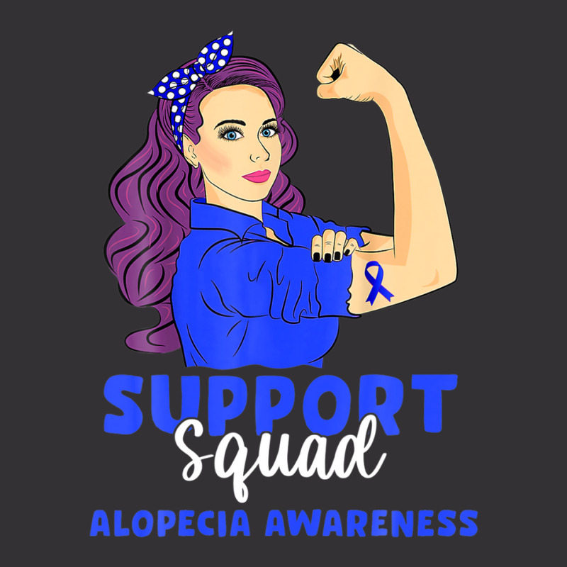 Support Squad Blue Warrior Alopecia Awareness Women Vintage Short | Artistshot