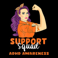 Support Squad Orange Warrior Adhd Awareness Women Men's 3/4 Sleeve Pajama Set | Artistshot