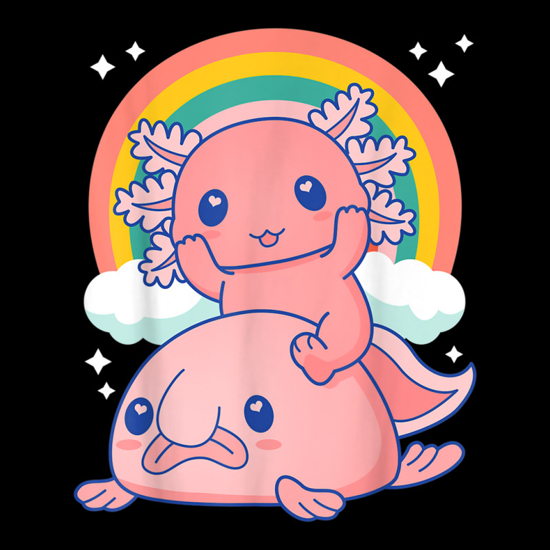 Cute Kawaii Pink Axolotl Riding A Blobfish - Funny Axolotls Adjustable ...