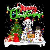 Dalmatian Dog Xmas Lighting Matching Santa Dalmatian Dog Wearing Chris V-neck Tee | Artistshot