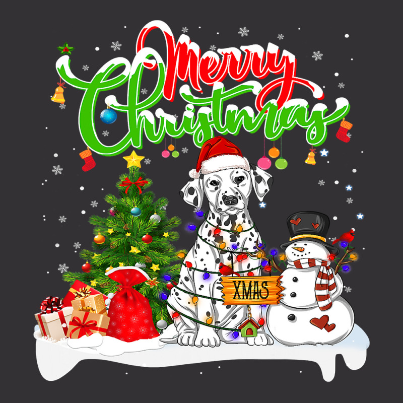 Dalmatian Dog Xmas Lighting Matching Santa Dalmatian Dog Wearing Chris Vintage Short by AURRADILLARD | Artistshot