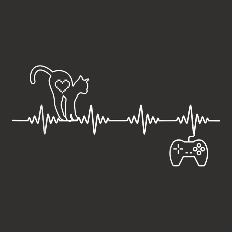 Gamer Cat Heartbeat For Casual Gamer Who Loves Funny Cats T Shirt Champion Hoodie by jessamynb4pru | Artistshot