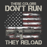 Gun American Flag Colors Don't Run They Reload (on Back) T Shirt Baby Bodysuit | Artistshot