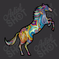 Hot Trend Colourful Jumping Horse In Stripy Pattern Design Vintage Hoodie | Artistshot