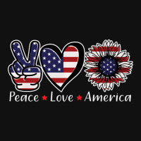 Trending Peace Love America Women Girls Sunflower 4th Graphic T-shirt | Artistshot