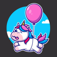 Limited Edition Cute Unicorn Floating With Balloon Cartoon Vintage Hoodie | Artistshot