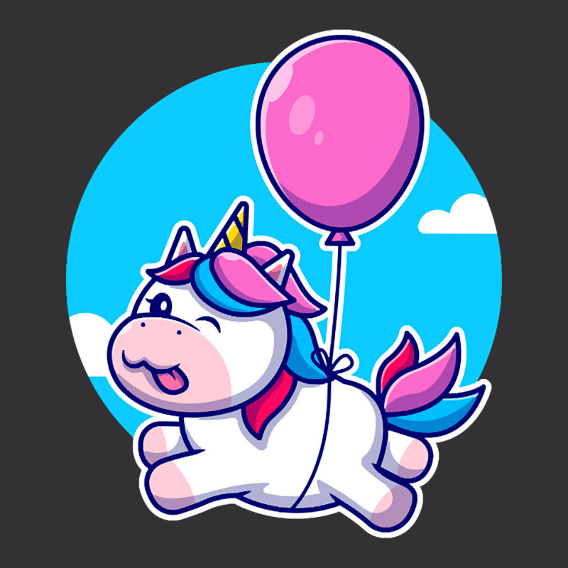 Limited Edition Cute Unicorn Floating With Balloon Cartoon Vintage Hoodie | Artistshot