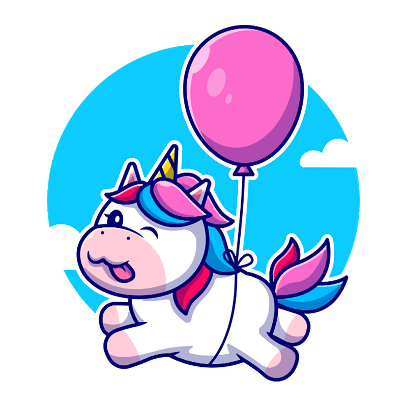 Limited Edition Cute Unicorn Floating With Balloon Cartoon Sticker | Artistshot