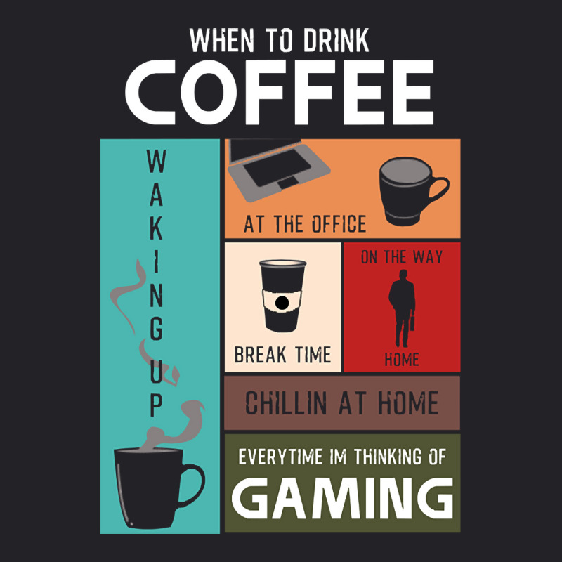 Limited Edition Drink Coffee Everytime Im Thinking Of Gaming Youth Tee by Crews Micki | Artistshot