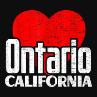 I Love Ontario California Retro Big Heart Ontario Vacation T Shirt Crop Top | Artistshot