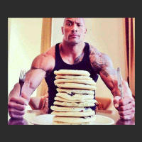 Dwayne The Rock Johnson Eating Blueberry Pancakes Poster Exclusive T-shirt | Artistshot