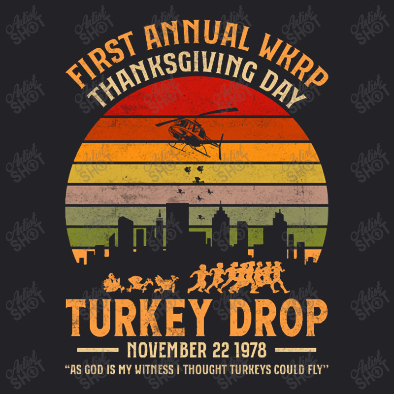 Hot Trend First Annual Wkrp Thanksgiving Day Turkey Drop-r3rwo Youth Tee | Artistshot