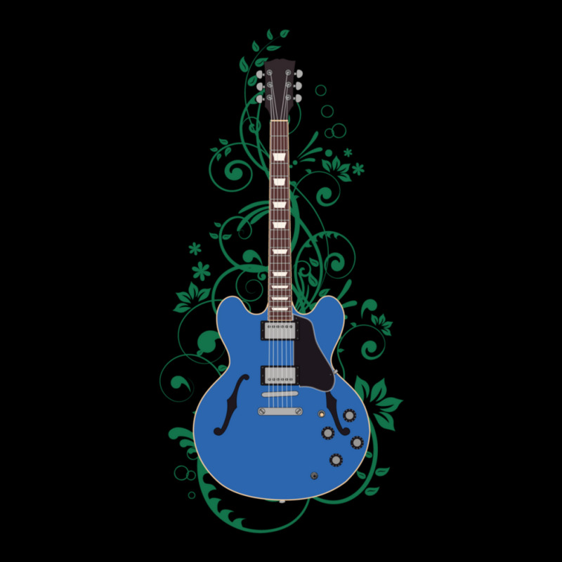 Blue Semihollow Electric Guitar Flowering Vines Unisex Jogger | Artistshot