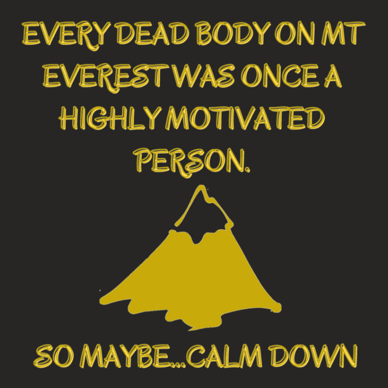 Every Death Body On Mt Everest Was Once A Highly Motivated Person.so M Ladies Fitted T-Shirt by MarciJanie | Artistshot