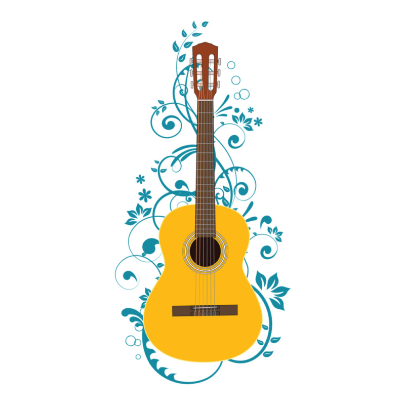 Classical Acoustic Guitar Flowering Vines Sticker | Artistshot