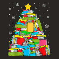 Library Christmas Tree Librarian X Mas Lights Book Lover T Shirt Ladies Fitted T-shirt | Artistshot