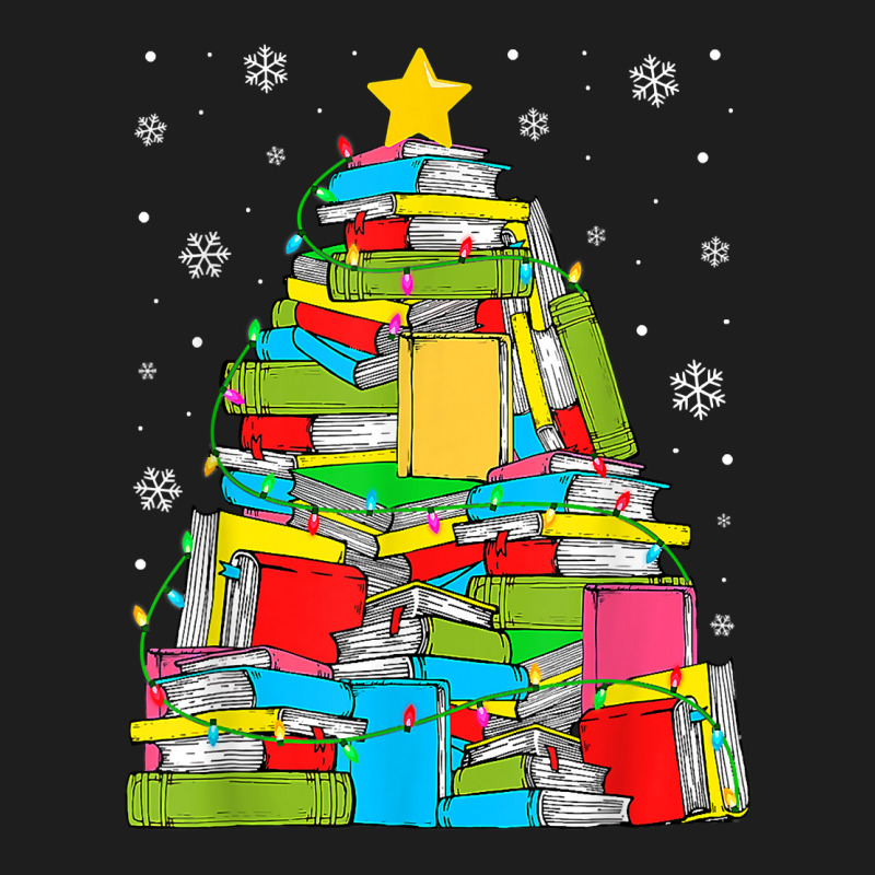 Library Christmas Tree Librarian X Mas Lights Book Lover T Shirt Classic T-shirt by kylrahal8pot | Artistshot