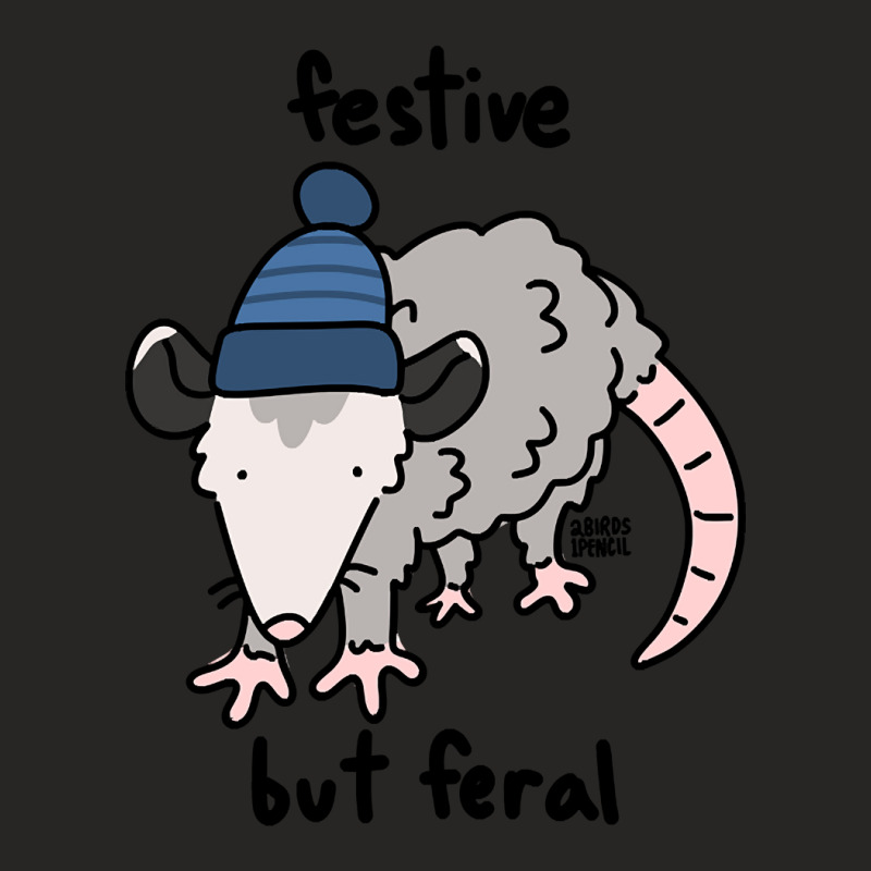 Limited Edition Festive But Feral Possum Ladies Fitted T-Shirt by Pannell Quintero | Artistshot