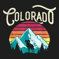 Retro Colorado Co Mountains Wildlife Bighorn Sheep T Shirt Classic T-shirt | Artistshot