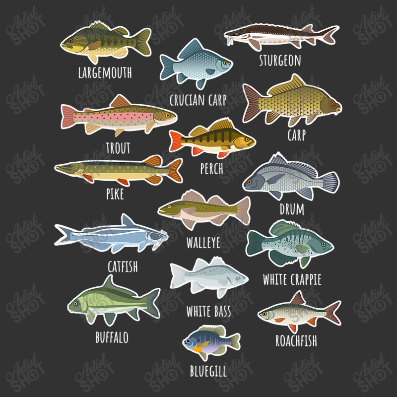 Types Of Freshwater Fish Species Fishing Baby Bodysuit by home12 | Artistshot